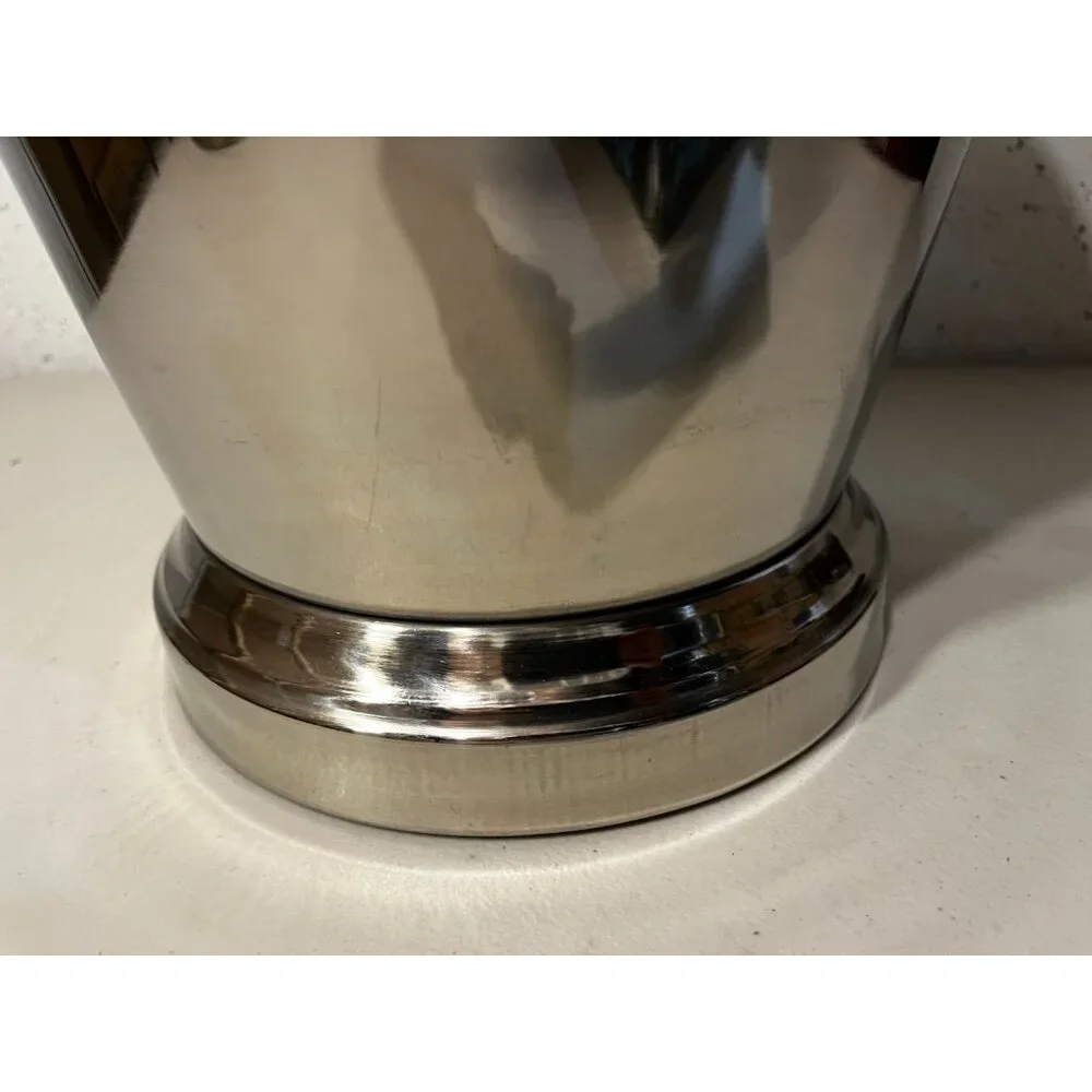 Restoration Hardware Stainless Chrome Champagne Chiller Ice Bucket 12